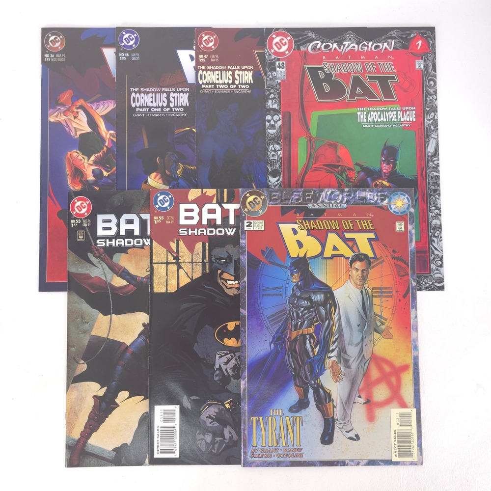 Batman Shadow of the‎ Bat Comic Lot 1995–1996 Issues 36, 46-48, 53, 55, Annual 2